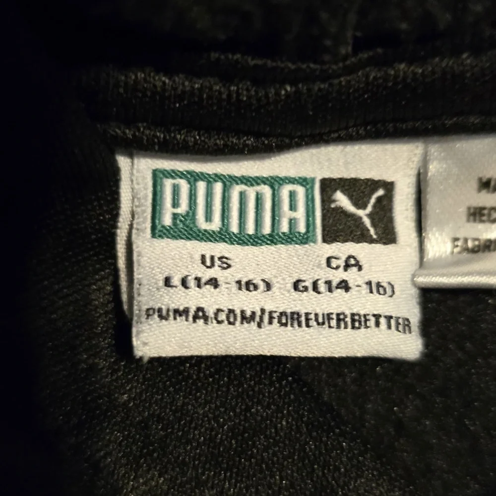 Puma Black Hoodie with White Accents